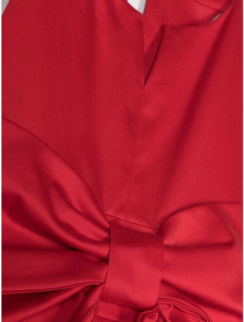Lapin House bow-detail sleeveless dress