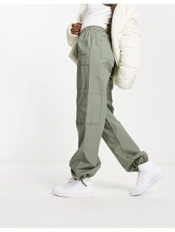 clean pull on cargo pants in Sage