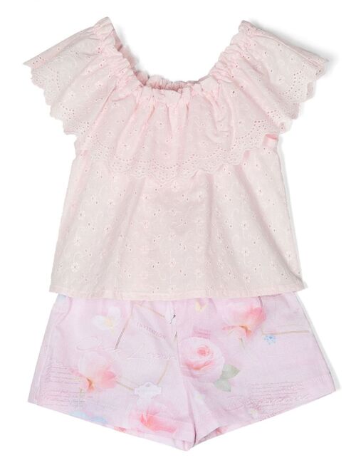 Lapin House broderie anglaise short set