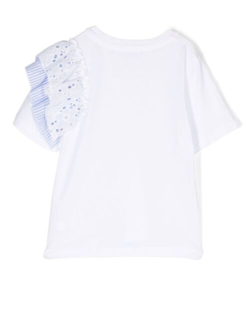 Lapin House embroidered sleeve T-shirt