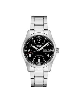 Men's 5 Sports Stainless Steel Black Dial Watch - SRPG27