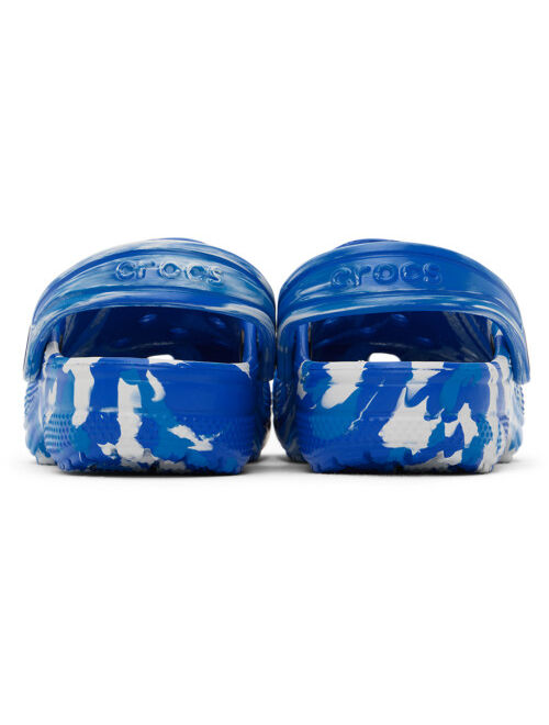 CROCS Kids Blue Classic Marbled Clogs