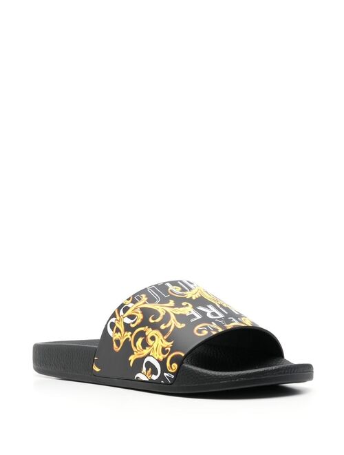 Versace Jeans Couture 'Barocco' print slides