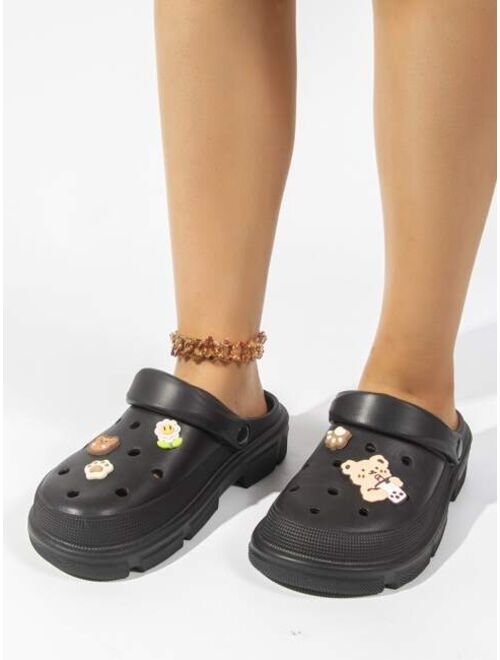 Bear Paw Decor Hollow Out Vented Clogs