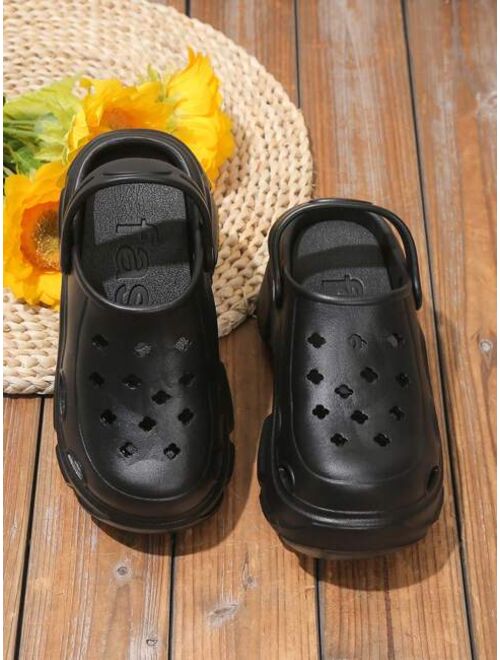 Fashion Black Clogs For Women Hollow Out Vented Clogs