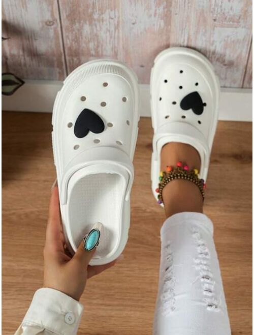 Unisex Double Wear Thick Sole Eva Hole Shoes