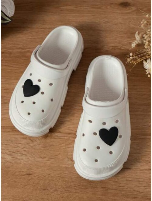 Unisex Double Wear Thick Sole Eva Hole Shoes