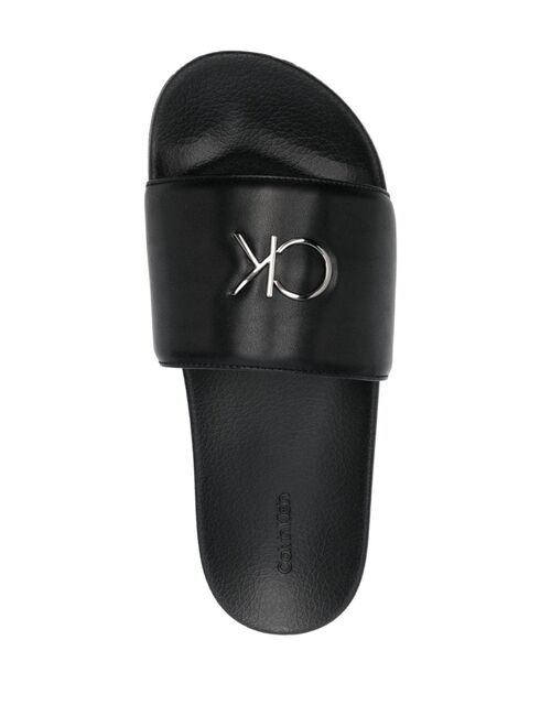 Calvin Klein logo-plaque slides