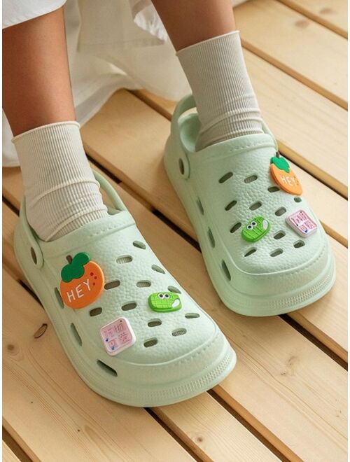 Women Cartoon Decor Vented Clogs EVA Slingback Fashion Clogs