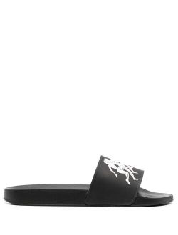 CARNE BOLLENTE embossed print slide sandals