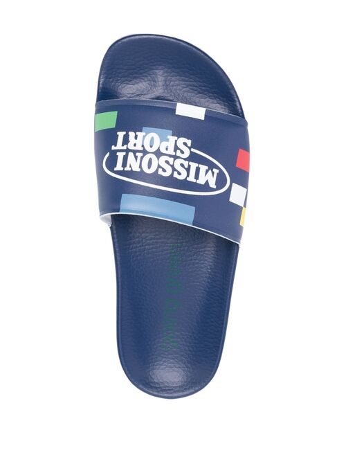 Missoni logo-print rubber slides