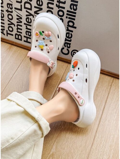 Flower Strawberry Decor Hollow Out Multi way Wear Vented Clogs
