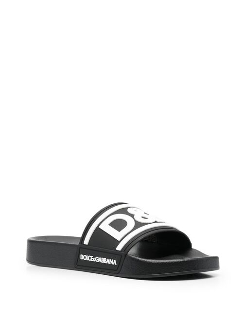 Dolce & Gabbana logo-print rubber slides