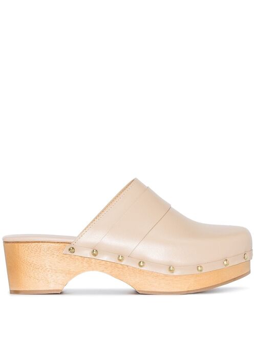Aeyde Bibi 55mm leather clogs