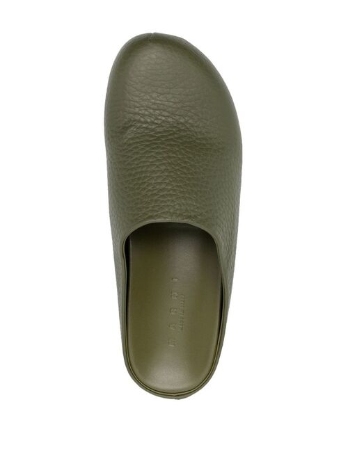 Marni pebbled-textured clog slides