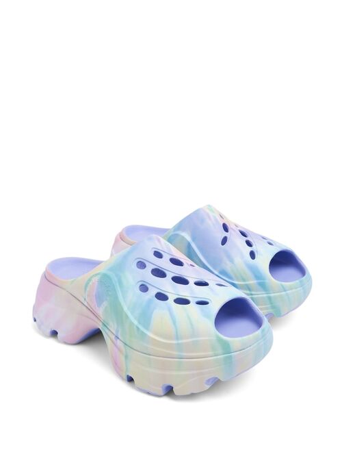 adidas by Stella McCartney swirl-print peep-toe clogs