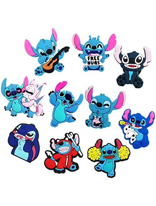 Gupykpealy Shoe Charms for Crocs, PVC Shoe Charms Decoration Pins Cute Stitch Accessories for Women Kids Teens Girls and Boys