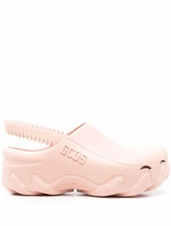 Gcds Ibex logo-embossed slingback clogs