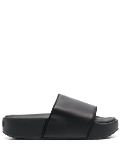 Y-3 plain leather slides