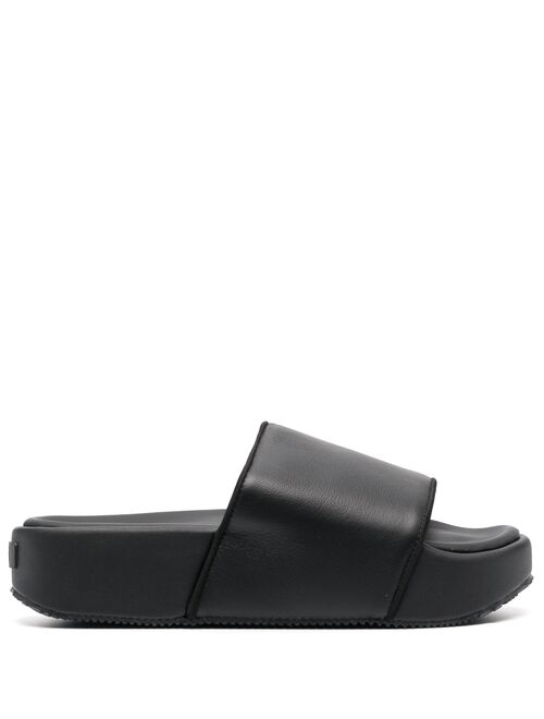 Y-3 plain leather slides