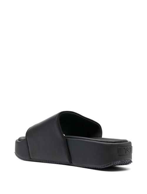 Y-3 plain leather slides