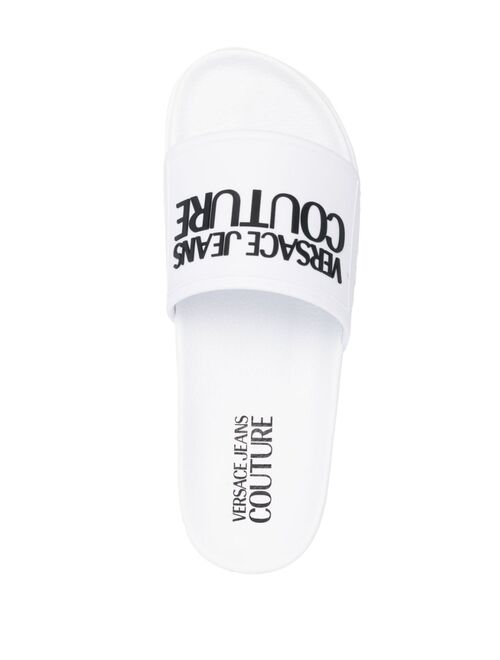 Versace Jeans Couture embossed-logo slides