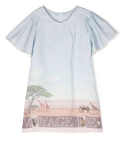 graphic-print T-shirt dress