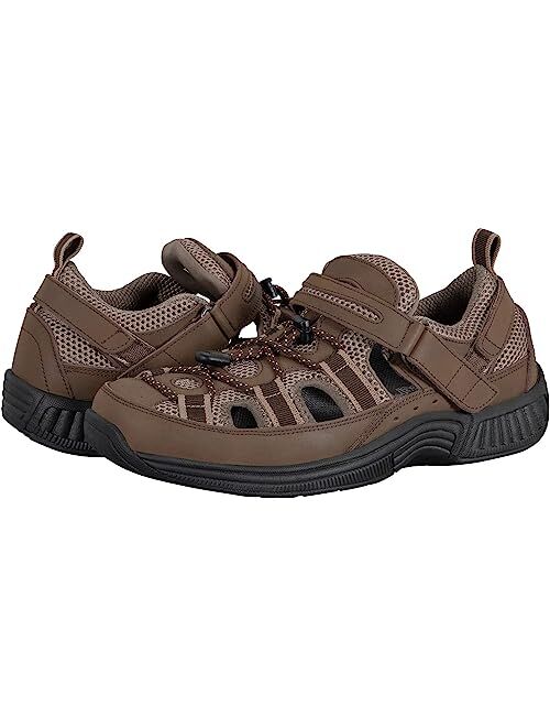 Orthofeet Clearwater Leather Hook and Loop Sandal