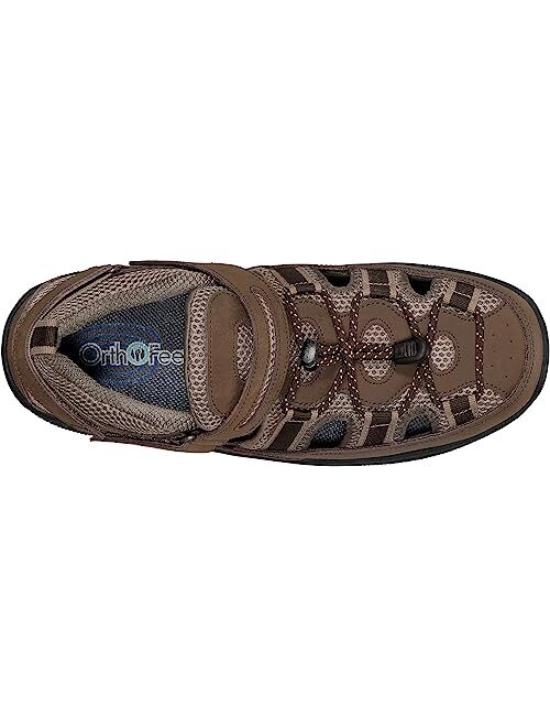 Orthofeet Clearwater Leather Hook and Loop Sandal