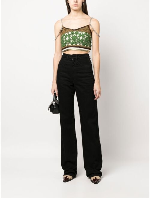 Andersson Bell crochet cropped top