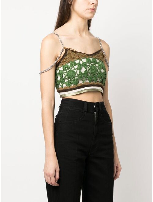 Andersson Bell crochet cropped top