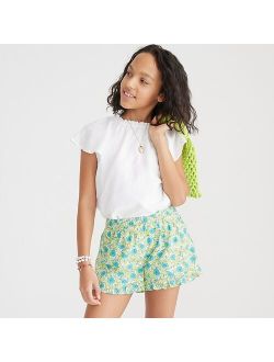 Girls' pull-on short in floral