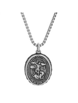 1913 Men's Stainless Steel St. Michael Pendant Necklace