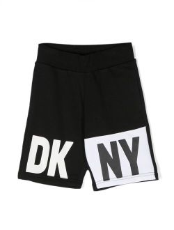 Kids logo-print track shorts