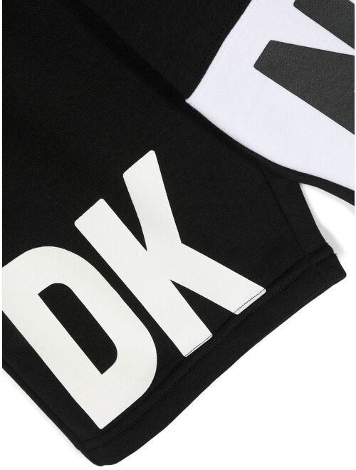 Dkny Kids logo-print track shorts