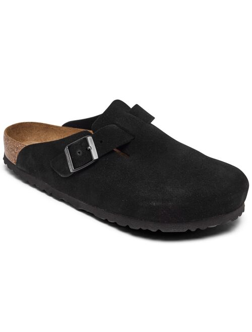 BIRKENSTOCK Men's Boston Soft Footbed Suede Leather Clogs from Finish Line