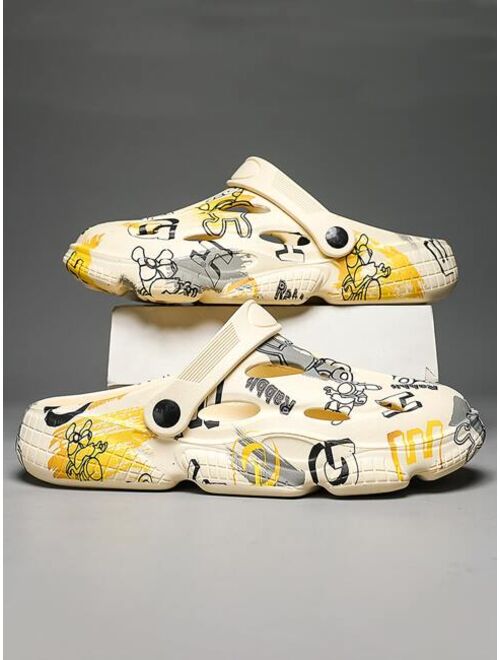 Shein Men All Over Print Vented Clogs