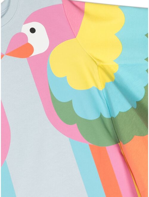 Stella McCartney Kids parrot-print cotton dress