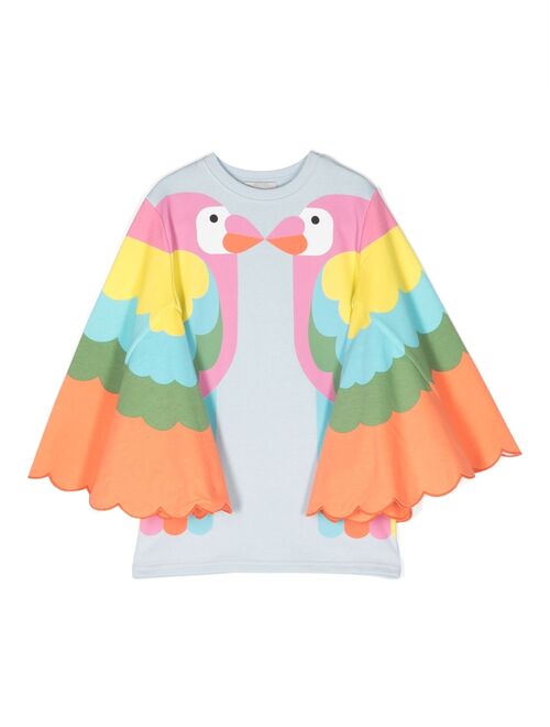 Stella McCartney Kids parrot-print cotton dress