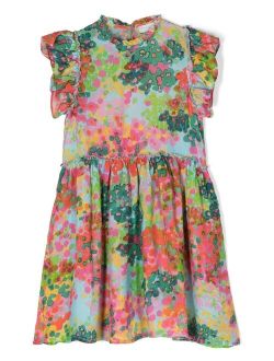 Kids floral-print sleeveless dress