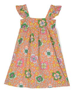 Kids floral-print ruffled dress