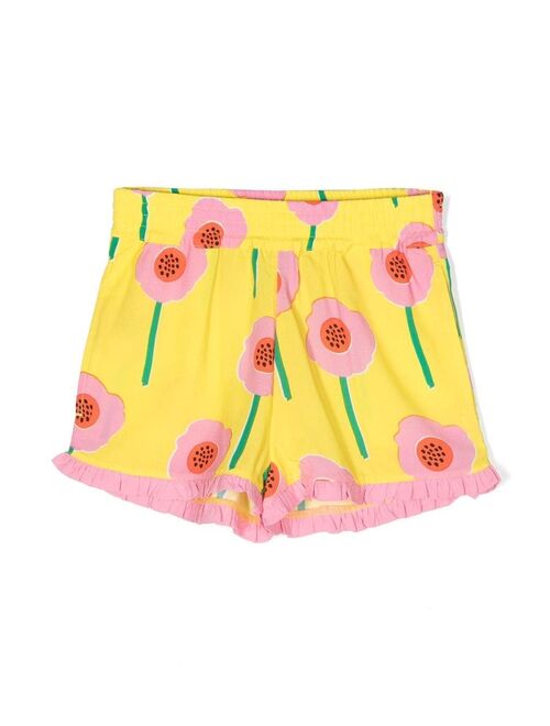 Stella McCartney Kids ruffled-trim floral shorts