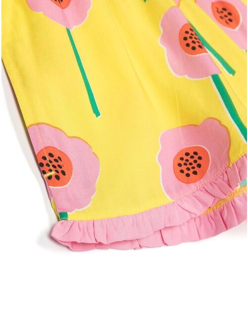 Stella McCartney Kids ruffled-trim floral shorts