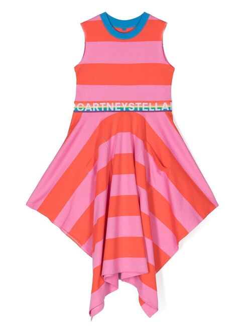 Stella McCartney Kids logo-waistband sleeveless dress