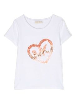 Kids sequin-embellished cotton T-Shirt