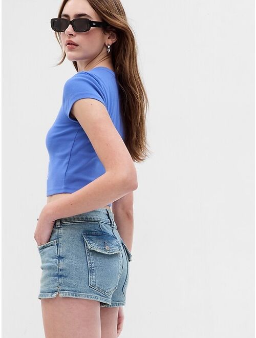 PROJECT GAP Low Rise Y2K Denim Shorts with Washwell