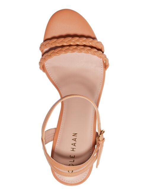 COLE HAAN Women's Alyse Braided Ankle-Strap Dress Sandals