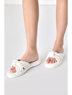 Seychelles Simply The Best White Knotted Slide Sandals