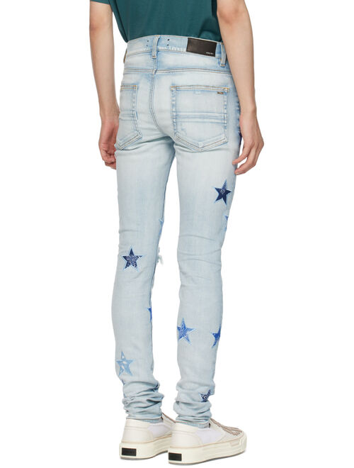 AMIRI Blue Bandana Star Denim Jeans