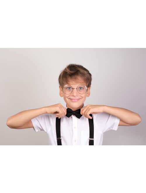 Gymboree trilece Kids Boys Suspenders Bow Tie Set Adjustable Y Back Child Toddler Suspenders Bowtie